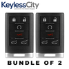 2 X 2007-2014 GM Cadillac / 6-Button Keyless Entry Remote / OUC6000066 (AFTERMARKET) (BUNDLE OF 2)