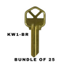 25 X Ilco - KW1-BR KWIKSET Key Blank (BUNDLE OF 25)