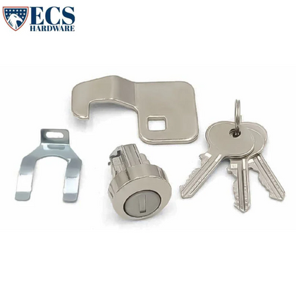 ECS HARDWARE - Durable Premium USPS Mailbox Lock Clockwise HL1 Keyway - Keyed Different - US14 Bright Nickel