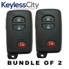 2 X 2009-2019 Toyota / 3-Button Smart Key / PN: 89904-47230 / HYQ14ACX-5290 (BUNDLE OF 2)