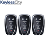 3 X 2016-2020 Chevrolet / 5-Button Smart Key SHELL For HYQ4AA HYQ4EA (AFTERMARKET) (Bundle of 3)