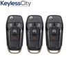 3 X 2013-2016 Ford Fusion Flip Key SHELL For N5F-A08TAA W/ Remote Start (AFTERMARKET)(Bundle of 3)