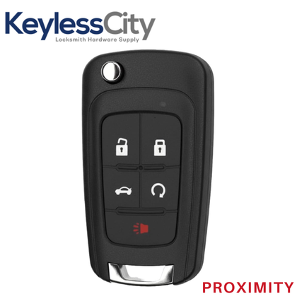2010-2019 GM / 5-Button Flip Key / PEPS / PN: 13504199 / OHT01060512 / HU100 / PEPS (AFTERMARKET)