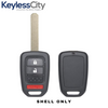 2013-2017 Honda CR-V Crosstour / 3-Button Remote Head Key SHELL / HO-03-PT / MLBHLIK6-1T (AFTERMARKET)