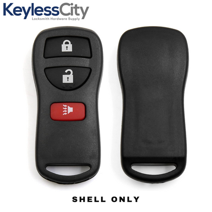 2005-2018 Nissan Keyless Entry Remote SHELL For CWTWB1U821 - Black (AFTERMARKET)