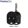 2011-2019 Ford / 3-Button Remote Head Key Shell / H75 / OUCD6000022