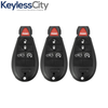 3 X 2008-2019 Chrysler Dodge Jeep VW 5-Button Fobik Key SHELL For IYZ-C01C (AFTERMARKET) (Bundle of 3)
