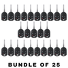 25 X 2012-2018 Ford / 4-Button Remote Head Key Shell / HU101 / OUCD6000022 CWTWB1U793 (Bundle of 25)