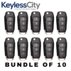 10 X 2015-2022 Ford / 3-Button Flip Key / PN: 164-R8130 / N5F-A08TAA (AFTERMARKET) (BUNDLE OF 10)