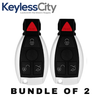 2 X 1997-2014 Mercedes Benz / 4-Button Fobik Key / IYZ-3312 / 315 MHz (Single Battery) (AFTERMARKET) (BUNDLE OF 2)
