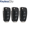3 X 2006-2015 Audi / 3-Button Flip Key SHELL For IYZ-3314 (AFTERMARKET) (Bundle of 3)