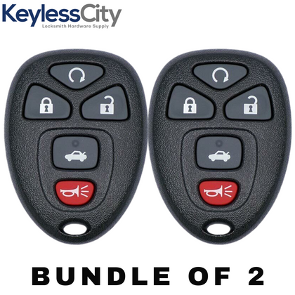 2 X 2004-2013 GM / 5-Button Keyless Entry Remote / PN: 22733524 / KOBGT04A (AFTERMARKET) (BUNDLE of 2)