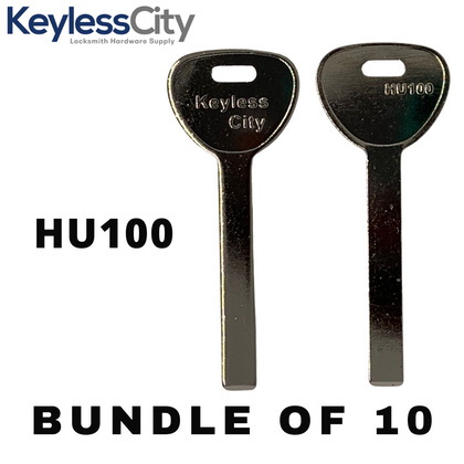 10 X HU100 - GM Key Blank - Test Key Blade (AFTERMARKET) (BUNDLE OF 10)