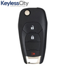 2016-2021 Chevrolet Cruze XL8 / 3-Button Remote Flip Key / PN: 13514134 / LXP-T004 (AFTERMARKET)