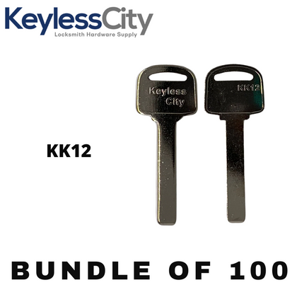 100 X KK12 VA2 - Hyundai / Kia Key Blank - Test Key Blade (AFTERMARKET) (BUNDLE OF 100)