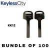100 X KK12 VA2 - Hyundai / Kia Key Blank - Test Key Blade (AFTERMARKET) (BUNDLE OF 100)
