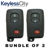 2 X 2010-2012 Toyota RAV4 / 3-Button Smart Key / PN: 89904-0R060 / HYQ14AEM (AFTERMARKET) (BUNDLE OF 2)