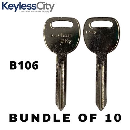 10 X B106 / P1115 - GM Key Blank - Test Key Blade (AFTERMARKET) (BUNDLE OF 10)