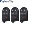 3 X 2011-2019 Dodge Chrysler Jeep / 5-Button Smart Key SHELL For M3N-40821302 (AFTERMARKET) (Bundle of 3)
