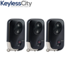 3 X 2006-2012 Lexus / 3-Button Remote Smart Key SHELL / HYQ14AAB HYQ14ACX HYQ14AAF (AFTERMARKET) (Bundle of 3)