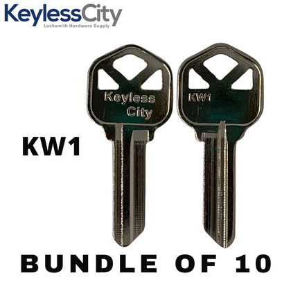 10 X KW1 BR - Kwikset Key Blank - Test Key Blade (AFTERMARKET) (BUNDLE OF 10)