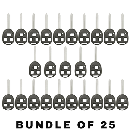 25 X 1998-2015 Toyota / 3-Button Remote Head Key SHELL TR47 / HYQ12BBT HYQ1512Y (Bundle of 25)