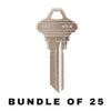 25 X Ilco - SC1-NP SCHLAGE Key Blank (BUNDLE OF 25)