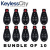 10 X 2008-2018 Chrysler Dodge VW / 7-Button Fobik Key / M3N5WY783X / 433 MHz (AFTERMARKET) (BUNDLE OF 10)
