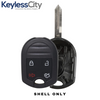 2007-2017 Ford / 4-Button Remote Head Key Shell / H75 / OUCD6000022