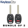 2 X 2005-2008 Honda Pilot / 3-Button Remote Head Key / CWTWB1U545 / (AFTERMARKET) (BUNDLE OF 2)