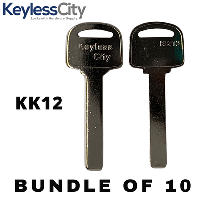 10 X KK12 VA2 - Hyundai / Kia Key Blank - Test Key Blade (AFTERMARKET) (BUNDLE OF 10)