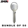50 X Chrysler / Dodge / Jeep Y159 / P1795 Metal Key Blank (JMA CHR-15E) (BUNDLE OF 50)