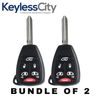 2 X 2004-2007 Dodge Chrysler / 6-Button Remote Head Key / M3N5WY72XX (AFTERMARKET) (BUNDLE OF 2)