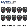 10 X 2002-2009 GM / 3-Button Keyless Entry Remote / PN: 15008008 / MYT3X6898B / (AFTERMARKET) (BUNDLE OF 10)