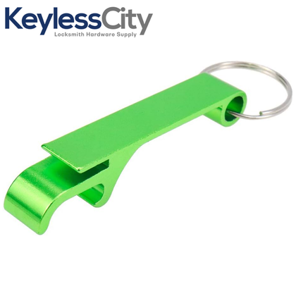 Green Metal Key Fob Bottle Opener with Keychain – Durable and Stylish