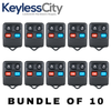 10 X 1998-2014 Ford Lincoln Mercury / 4-Button Keyless Entry Remote / CWTWB1U311 (AFTERMARKET) (BUNDLE OF 10)