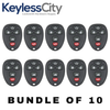 10 X 2004-2013 GM / 5-Button Keyless Entry Remote / PN: 22733524 / KOBGT04A (AFTERMARKET) (BUNDLE OF 10)
