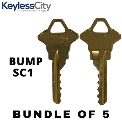 5 X BUMP Key For Schlage - SC1 (PACK OF 5)