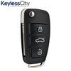 2006-2015 Audi / 3-Button Flip Key / PN: 4F0837220 / IYZ 3314 / 315 MHz (AFTERMARKET)