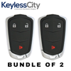 2 X 2015-2016 Cadillac SRX / 3-Button Smart Key / PN: 13580797 / HYQ2AB (AFTERMARKET) (BUNDLE OF 2)