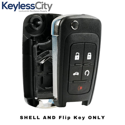 2010-2019 GM / 5-Button Flip Blade Key SHELL For OHT01060512