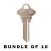 10 X Ilco - SC1-NP SCHLAGE Key Blank (BUNDLE OF 10)