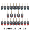 25 X 2013-2017 Honda CR-V Crosstour / 3-Button Remote Head Key SHELL / HO-03-PT / MLBHLIK6-1T (AFTERMARKET)(Bundle of 25)