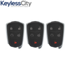3 X 2014-2019 Cadillac ATS CTS XTS / 5-Button Smart Key SHELL For HYQ2AB, HYQ2EB (AFTERMARKET) (Bundle of 3)