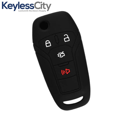 2013-2016 Ford Fusion / 4-Button Remote Flip Key Silicone Cover / HU101 / N5F-A08TAA (AFTERMARKET)