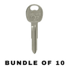 10 X Ilco - Metal Head Key for Hyundai Kia HY12 / X232 (BUNDLE OF 10)