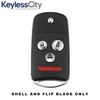 2007-2014 Acura / 4-Button Flip Key SHELL For MLBHLIK-1T And OUCG8D-439H-A