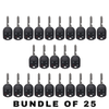 25 X 2007-2017 Ford / 4-Button Remote Head Key Shell / H75 / OUCD6000022 (Bundle of 25)