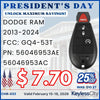 2013-2024 Dodge RAM / 4-Button Fobik Key / GQ4-53T (AFTERMARKET)