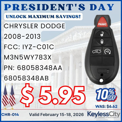 2008-2013 Chrysler Dodge / 5-Button Fobik Key / M3N5WY783X (AFTERMARKET)